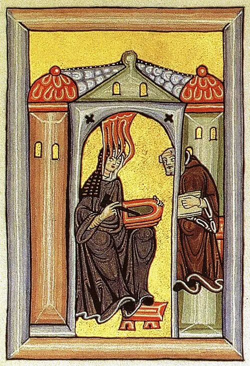 Hildegard von Bingen empfängt eine Vision