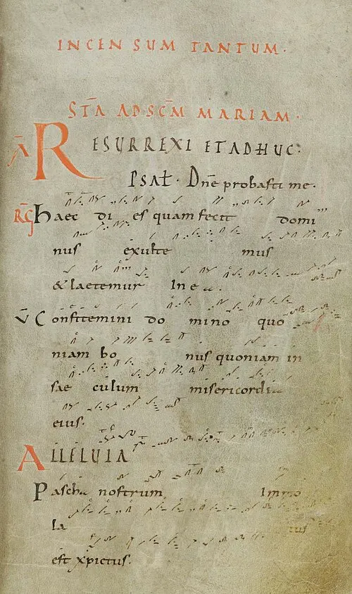Neumen in einer Handschrift aus St. Gallen