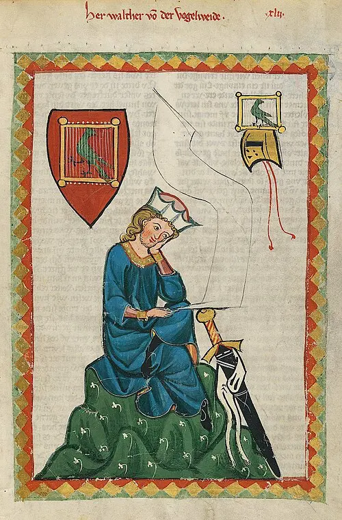 Walther von der Vogelweide im Codex Manesse